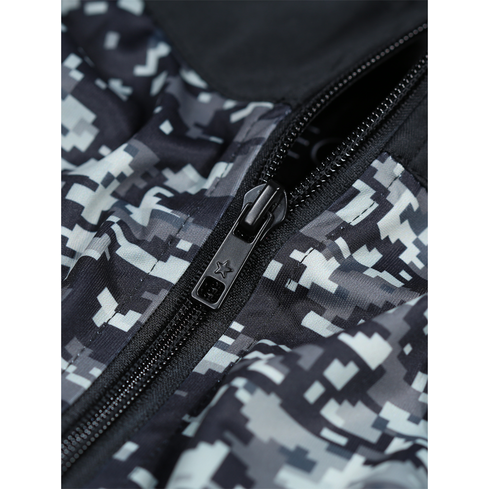 VEGA Koga Digi Camo Printed Front Quarter Zip Mid Layer Black / Camo