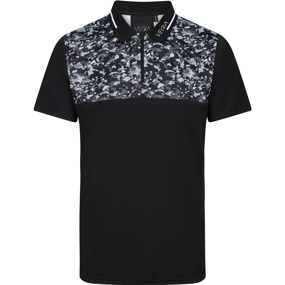 VEGA Oarai Digi Camo Printed Front Jersey Polo Black / Camo – VEGA Golf